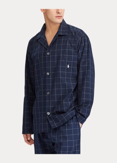 Top Pijama Polo Ralph Lauren Hombre Azul Marino - Windowpane Cotton - IRVXJ1298